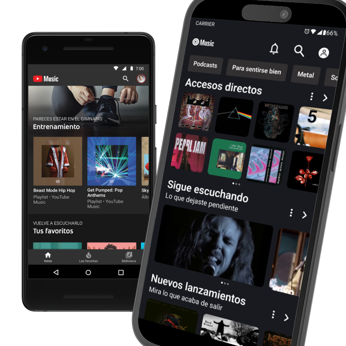 youtube music before-after mockup